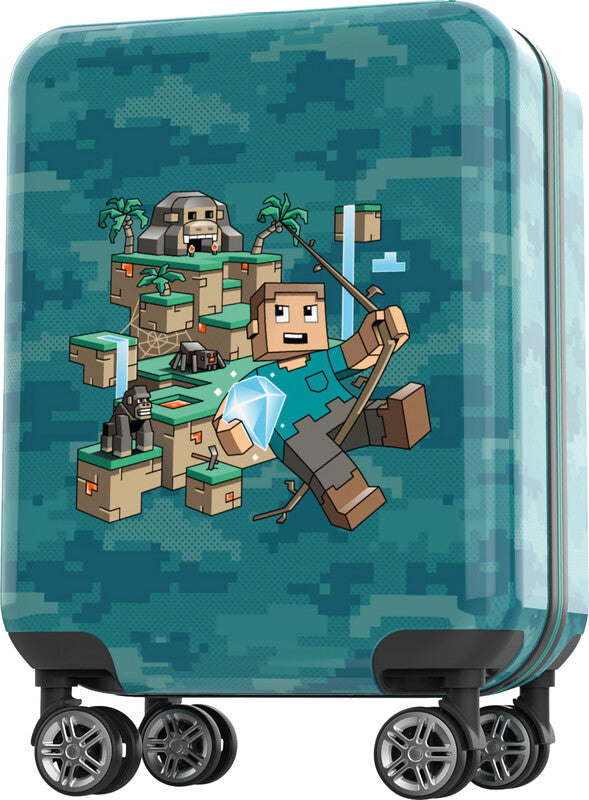 Beckmann Kindertrolley Handgepäck – 22 l, Hartschale PC/ABS, 4 Doppelrollen, Jungle Game, 30,5 × 46,5 × 22 cm