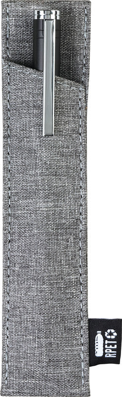 Kolma rPET Etui, leer, für 1 Stift – grau – Kunststoff