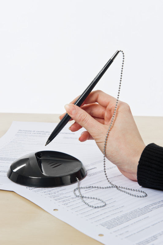 Q-CONNECT Stiftschlaufe – selbstklebend, Kunststoff, schwarz