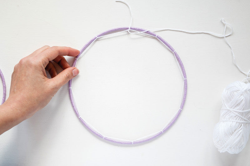 Deko-Ring, Metall, Weiss, Ø 100 mm