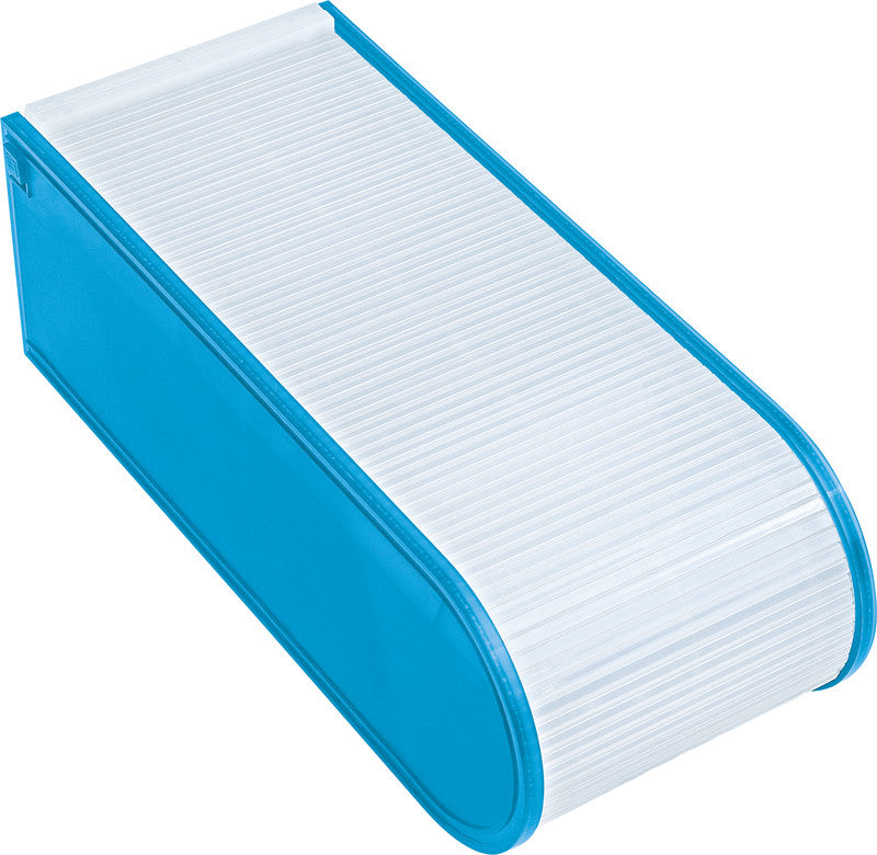 Wedo Karteikasten A8 quer, blau transparent, Kunststoff – 100 Stück