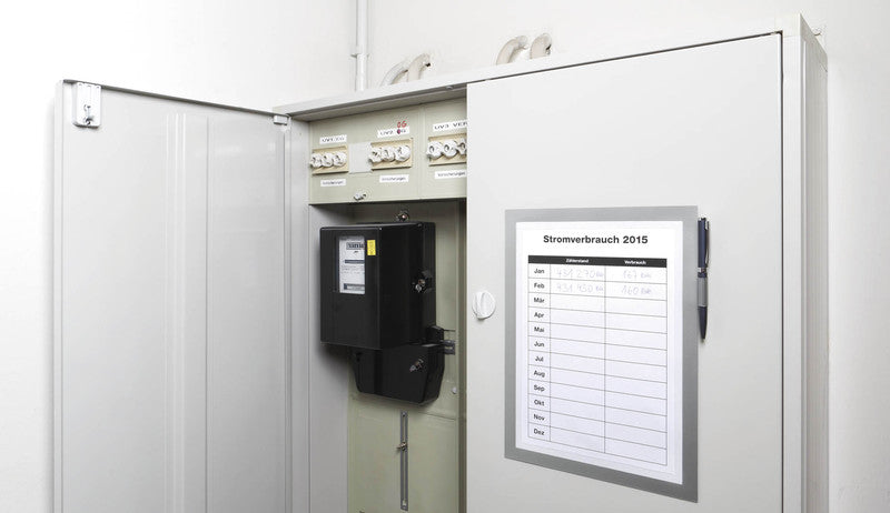 Durable DURAFRAME Note Magnetrahmen – A4 – silber metallic