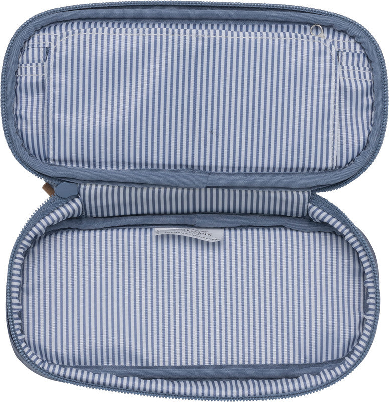Beckmann City Etui, leer – Organic Blue – Kunststoff – 22 × 5 × 10 cm