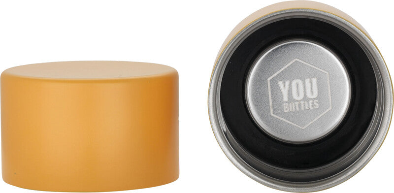 Youbottles Ersatzdeckel Dual – Edelstahl, Schraubverschluss, auslaufsicher – Pastellorange