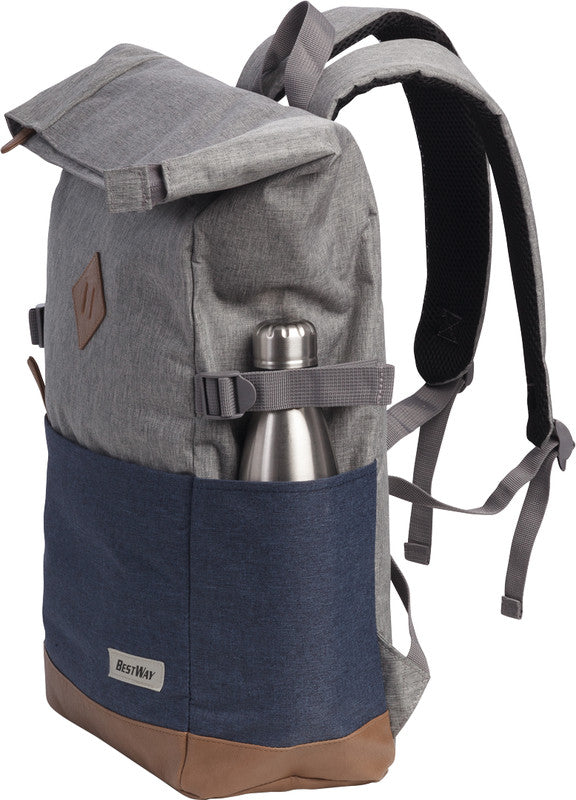 Bestway Campus Style – Notebook-Rucksack – für 15,6"-Notebook, 19 l, Polyester, hellgrau/marineblau