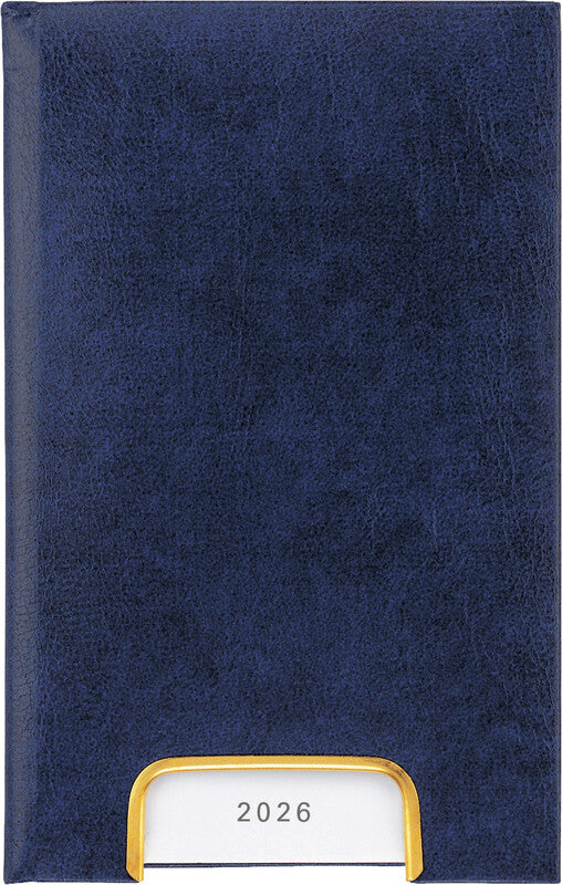 Biella Disponent Agenda – 1 Tag/Seite, gebunden, 10,1 × 16,0 cm, 2026, 1‑h‑Takt, dunkelblau, FSC