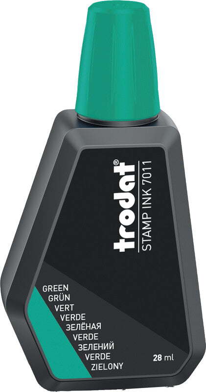 Trodat Stempelfarbe – 28 ml, ölfrei, grün, Kunststoff