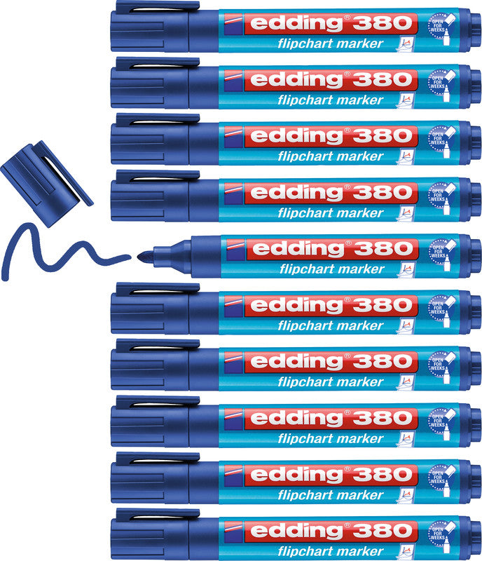 Edding Flipchart-Marker 380 – Rundspitze 1-5 mm – Blau – Nachfüllbar