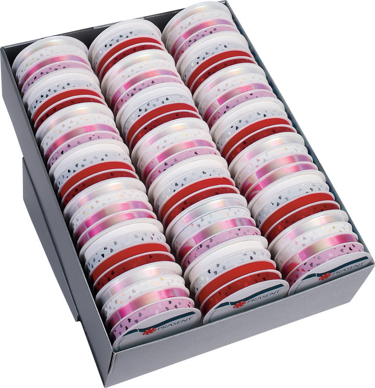 Präsent Geschenkband – Cherie – Multirolle, 4 Bänder je 10 mm × 6 m – Kunststoff – 10 mm × 24 m