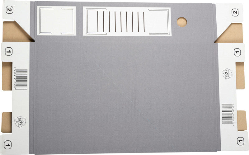 Elco Pac-it Stehsammler A4 – 100 mm, mit Griffloch, Anthrazit/Weiss, Karton
