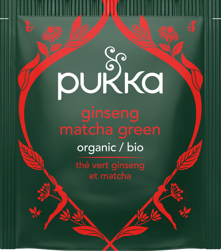 Pukka Ginseng-Matcha Green – Teebeutel, Bio-Grüntee – 20 Beutel