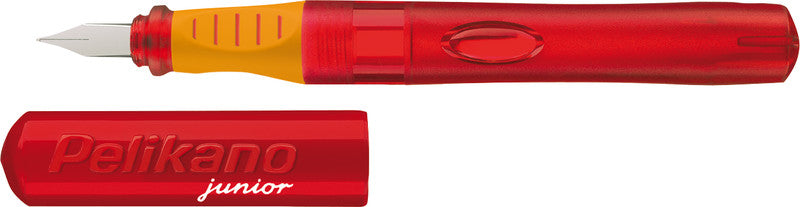 Pelikano junior – Feder A – für Rechtshänder – rot, blau – Patronen