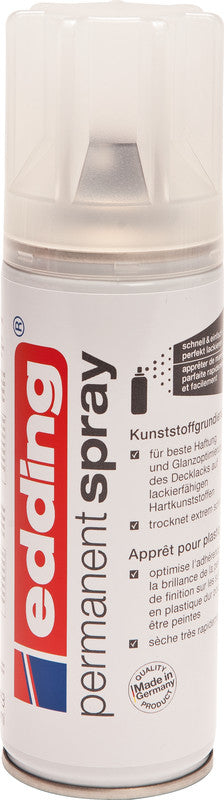 Edding Hartkunststoffgrundierung – transparent, 200 ml, für Hartkunststoffe (z. B. PUR, PS, ABS)