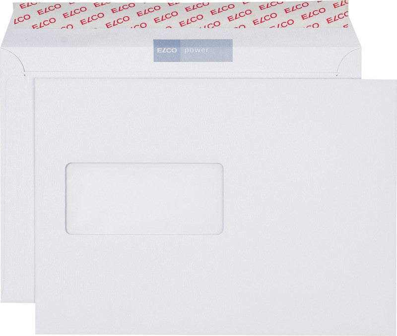 Elco Couvert C5, Fenster links, Haftklebung, weiss, 120 g/m² – 500 Stk.