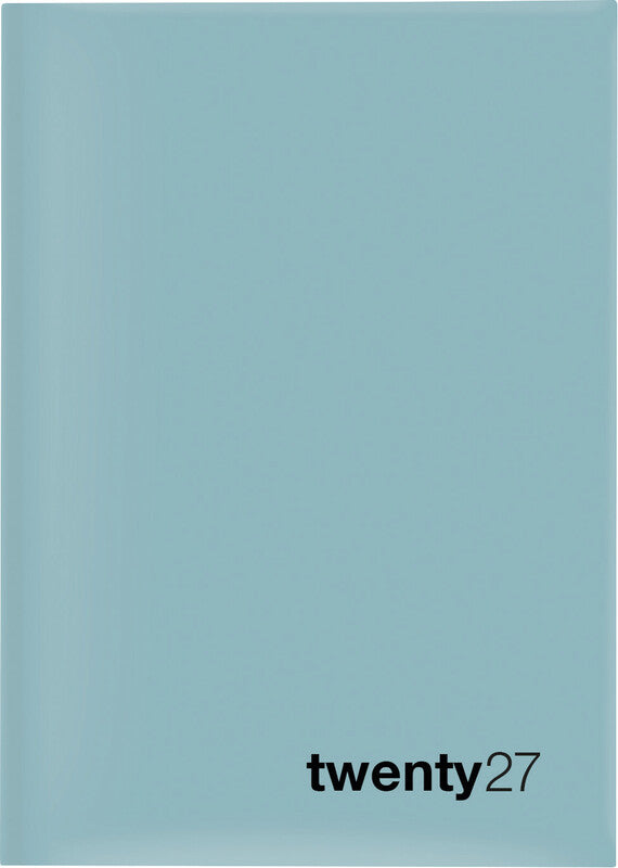 Biella Colorful 7 Agenda – 1 Woche/2 Seiten, gebunden, 14,5 × 20,5 cm, 2027, Salbeigrün, FSC
