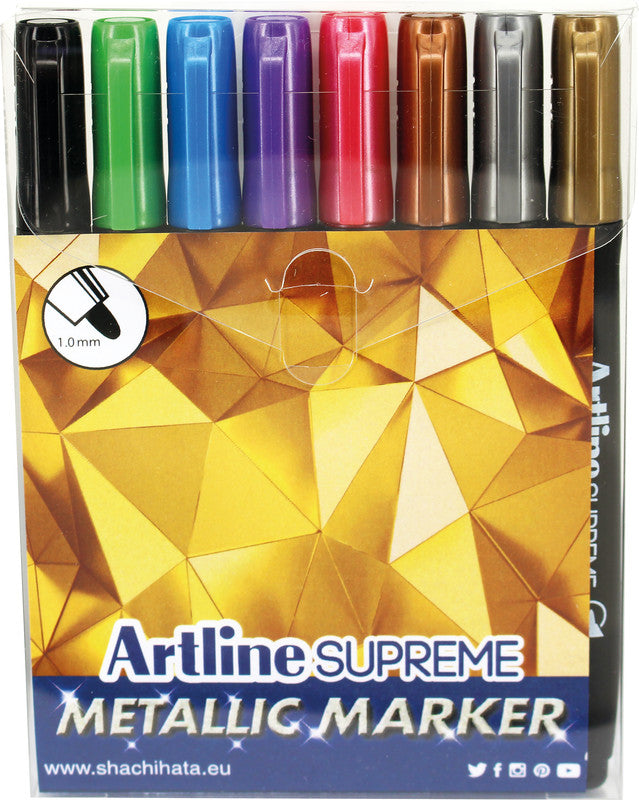 Artline Non-Permanent-Marker Supreme – Rundspitze 1 mm – sortiert – 8er-Set