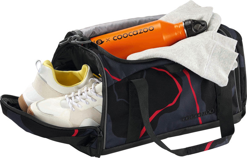 Coocazoo Sporttasche – Motiv Lava Lines, mit Schultergurt, wasserabweisend, reflektierend, 40 × 24 × 23 cm