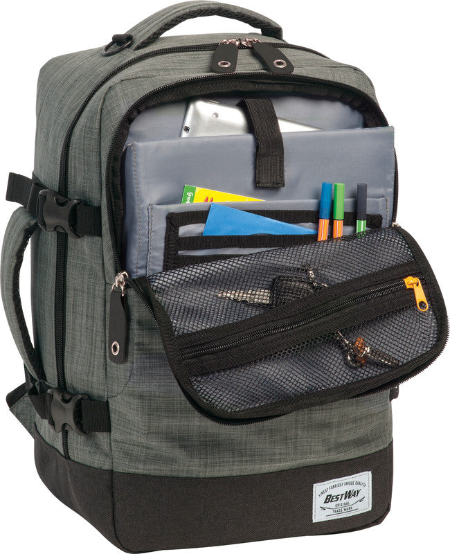 Bestway Cabin Pro Small – Notebook-Rucksack – für 14"-Notebook, 20 l, Kunststoff, hellgrau