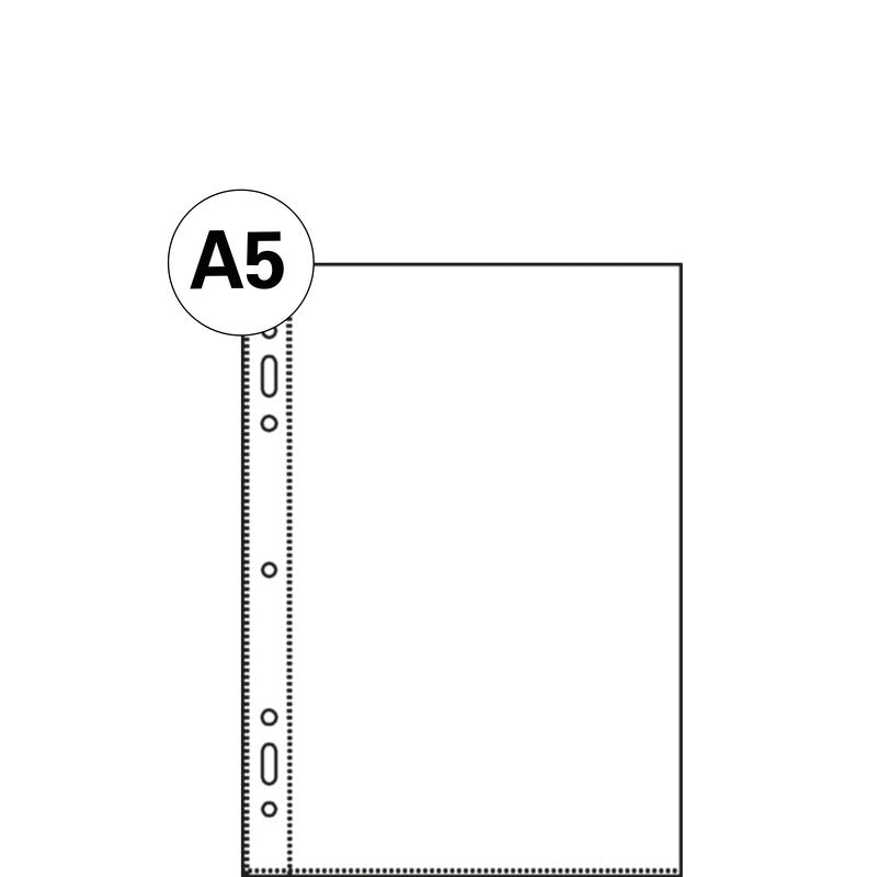 Biella Sichtmappe A5 – transparent, Kunststoff, glänzend, 100 µm, 10er-Pack
