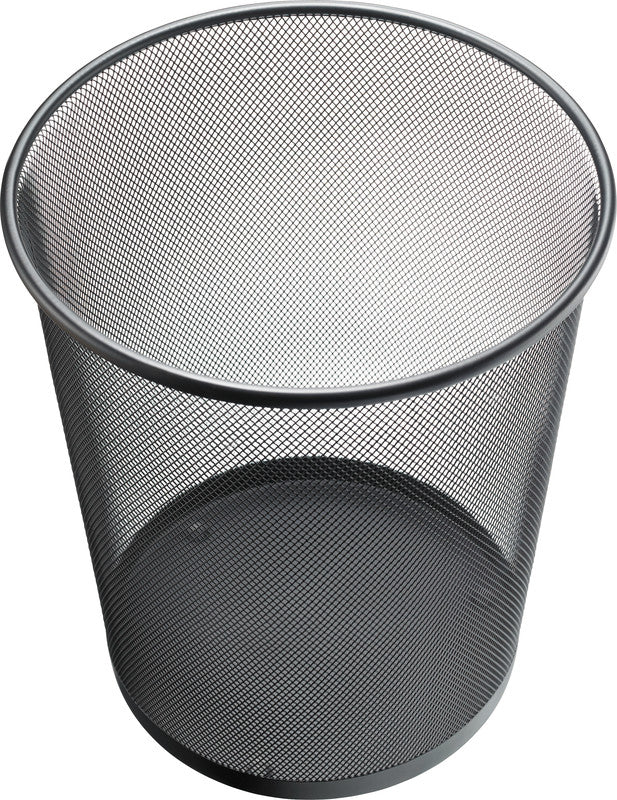 Helit Papierkorb The Circle Network Mesh – 23 l – Stahl, Schwarz – Ø 295 × H 350 mm