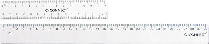 Connect Wandtafel-Lineal 30 cm – Kunststoff, transparent