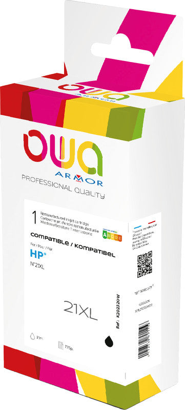 Owa Tintenpatrone 21XL, Schwarz, 21 ml – für Inkjetdrucker/Multifunktionsgeräte