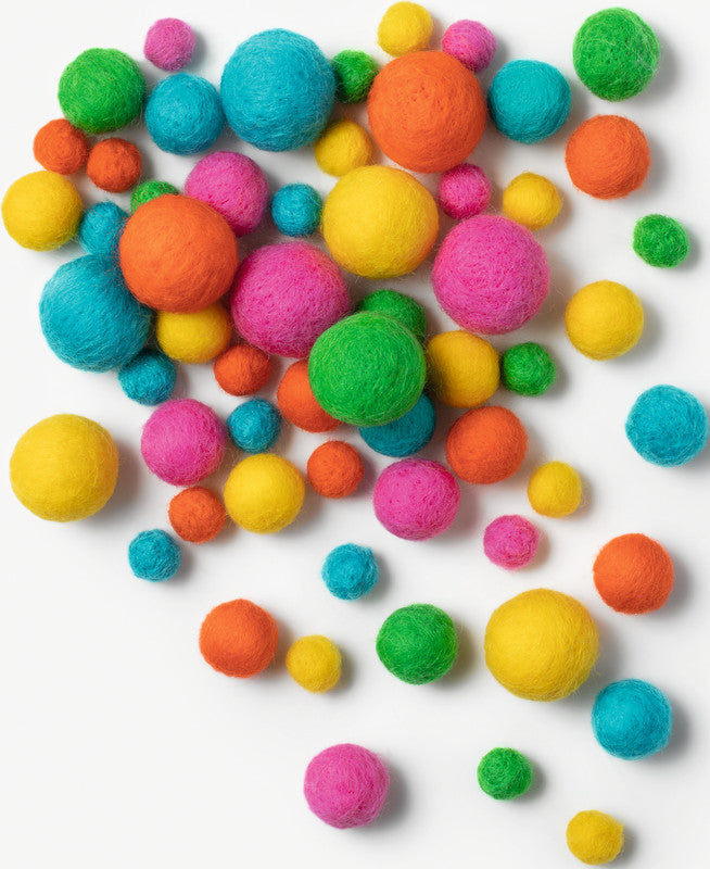 Folia Filzkugeln – sortiert – 25 Stück
