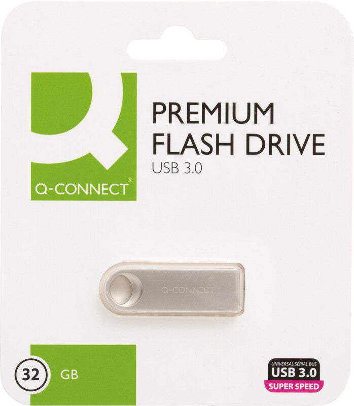 Q-CONNECT USB-Stick – 32 GB, USB 3.0, silber