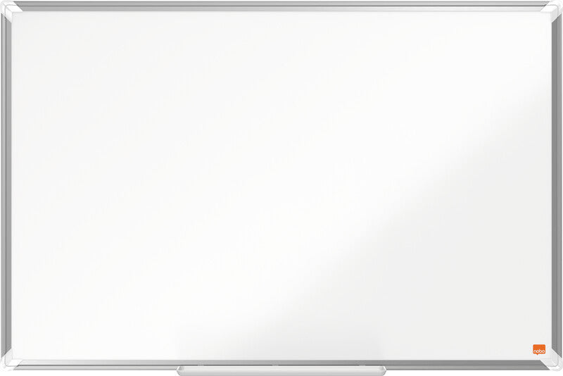 Nobo Whiteboard – 90 × 60 cm, Emaille, magnetisch, Aluminiumrahmen, Wandmontage, inkl. Stifteablage