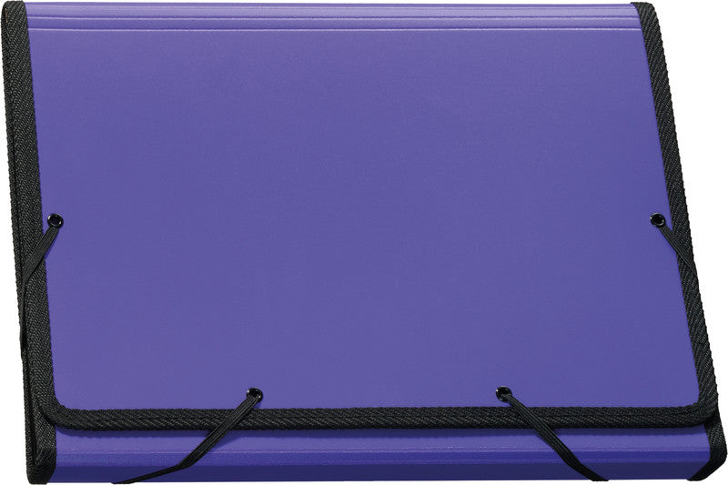 Kolma Sammelmappe für A4, Kunststoff, Violett, mit Gummizug