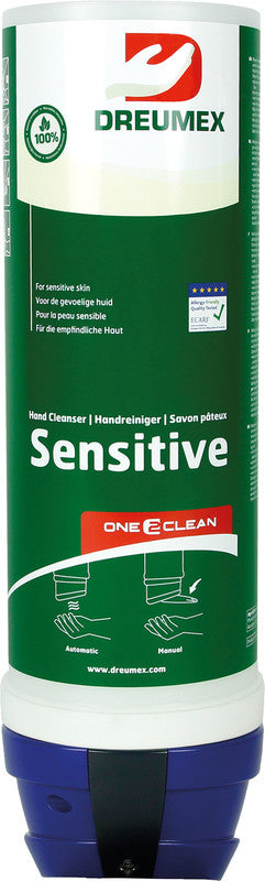Dreumex One2Clean – Seifenspender, Kunststoff, Blau, B 155 × H 287 × T 180 mm