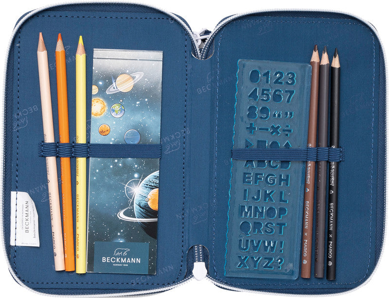 Beckmann Classic Etui Triple, gefüllt – Space Mission – Kunststoff – 13,0 × 20,5 × 7,0 cm