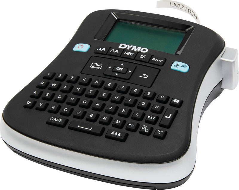DYMO LabelManager 210D+ – Beschriftungsgerät, für Schriftbänder 6–12 mm, Grafikdisplay, Druckvorschau