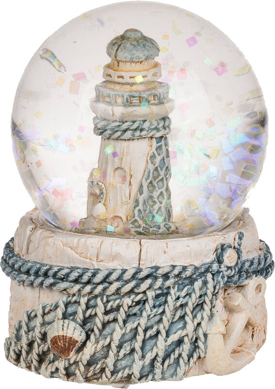 Out oft the blue Out of the Blue Glitterkugel Maritim, Polyresin, sortiert, 5 × 6 × 5 cm
