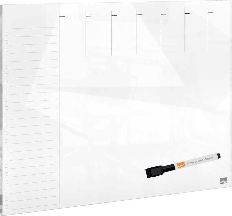 Nobo Whiteboard – 43 × 56 cm, Glas, magnetisch