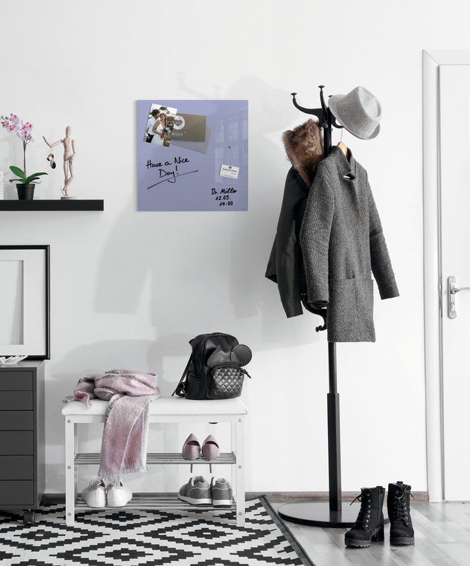 Sigel Whiteboard – 48 × 48 cm, Glas, magnetisch, Wandmontage, inkl. Magnete, Montagesatz