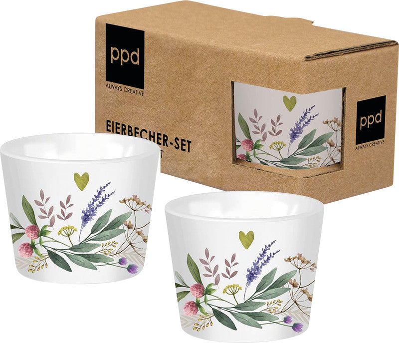 Ppd Eierbecher – Porzellan, Mehrfarbig, Spülmaschinenfest, 2 Stück