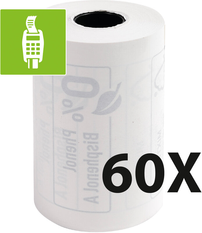 Exacompta Thermorolle 57 × 40 × 12 mm, 18 m, 52 g/m², phenolfrei, weiss