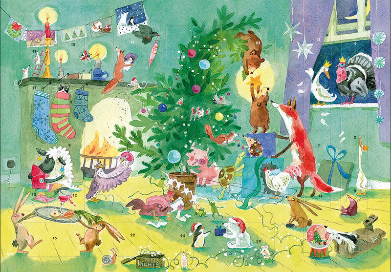 Caltime Adventskalender Tierwichtel, sortiert, Karton, 35 × 24,5 cm – eco:plus