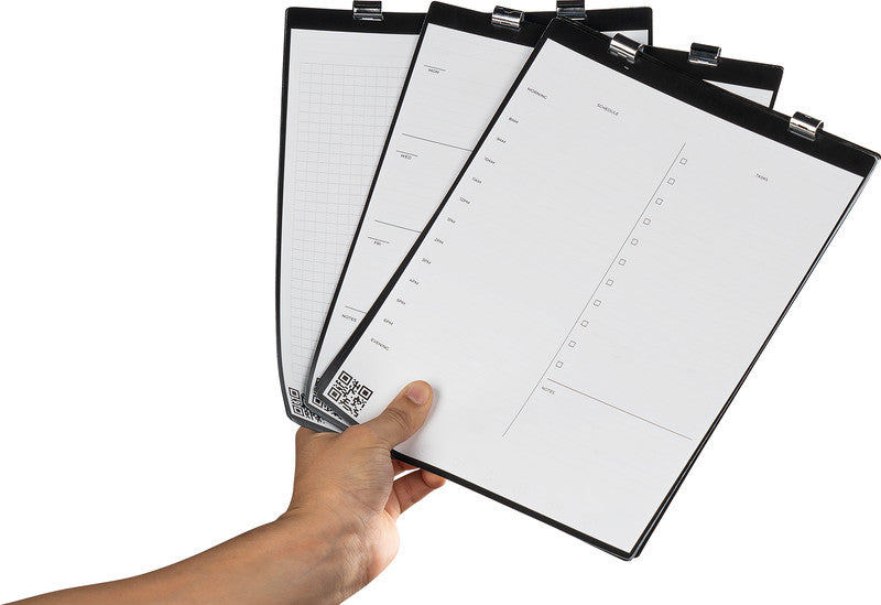 Rocketbook Notizblock, liniert, punktkariert, 20 Blatt, Hardcover – schwarz, für Rocketbook App