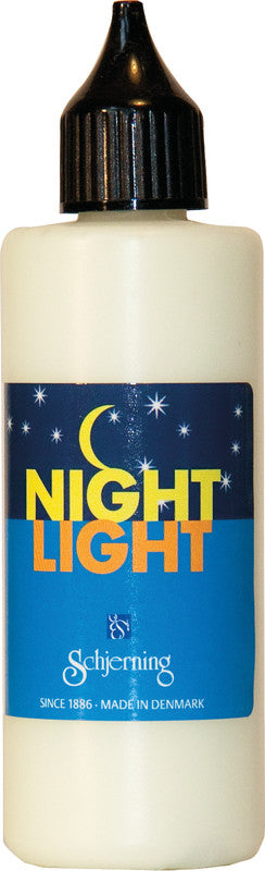 Schjerning Night Light – Nachtleuchtfarbe – Gelb, 85 ml, für Papier, Holz & Stoff