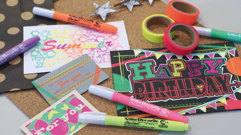 Artline Pigment-Marker Decorite Brush – Pinselspitze – Neongelb – Lichtbeständig