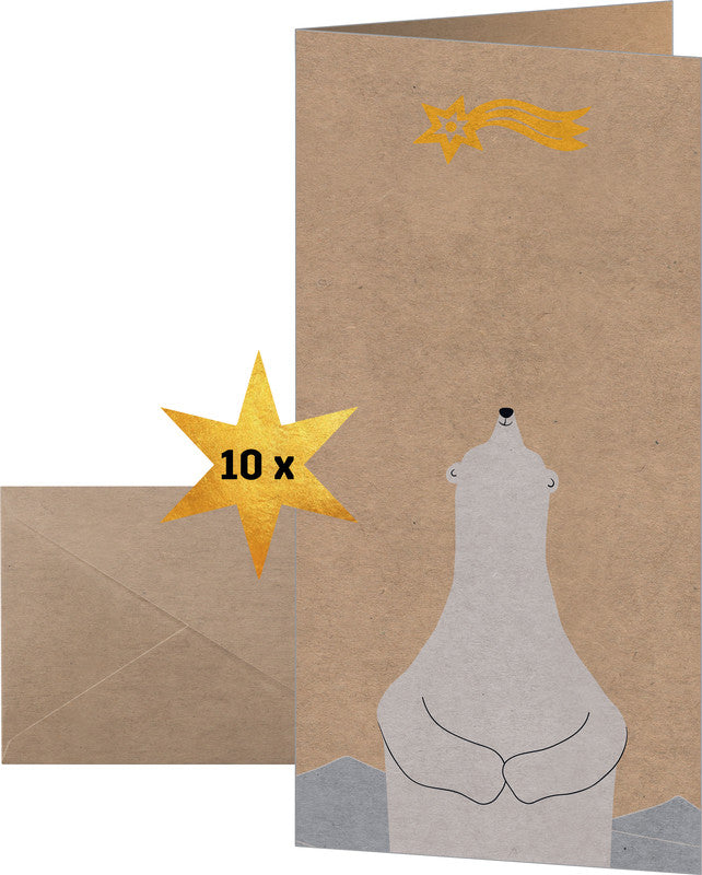 Sigel Weihnachtsgrusskarte – 220 × 110 mm – mit Umschlägen, für Inkjet/Laser/Kopierer, 10er Pack