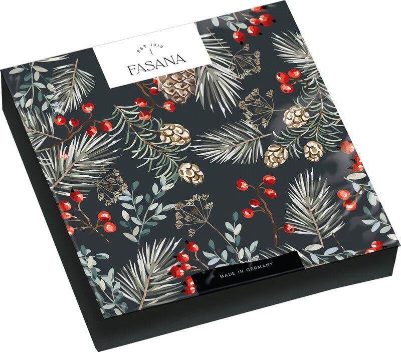 Fasana Servietten Winter Time – 24 × 24 cm – 3-lagig, Tissue – 20 Stk., FSC