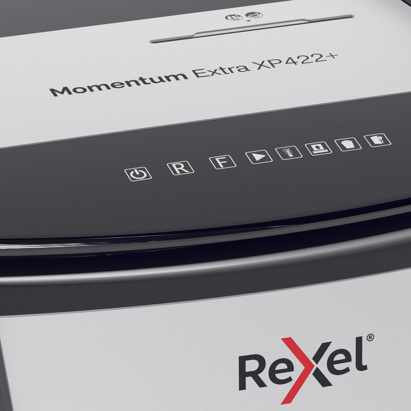 Rexel Momentum XP422+ – Aktenvernichter, DIN P-4, Partikelschnitt 4 × 35 mm, 22 Blatt, 85 l, A4