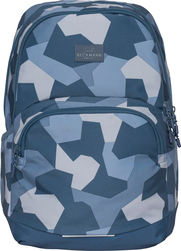 Beckmann Junior Sport Rucksack – Blau Camo – 31,0 cm×45,0 cm×22,0 cm – recycelte Materialien