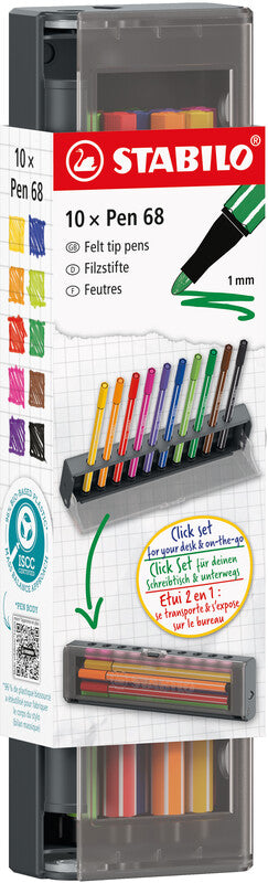 STABILO Filzstifte, Strichbreite 1 mm, 10 Farben