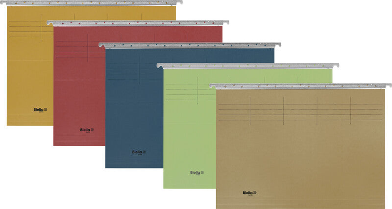Biella Hängeordner für A4 – Karton, Rot, 320 × 250 mm, mit Vordruck