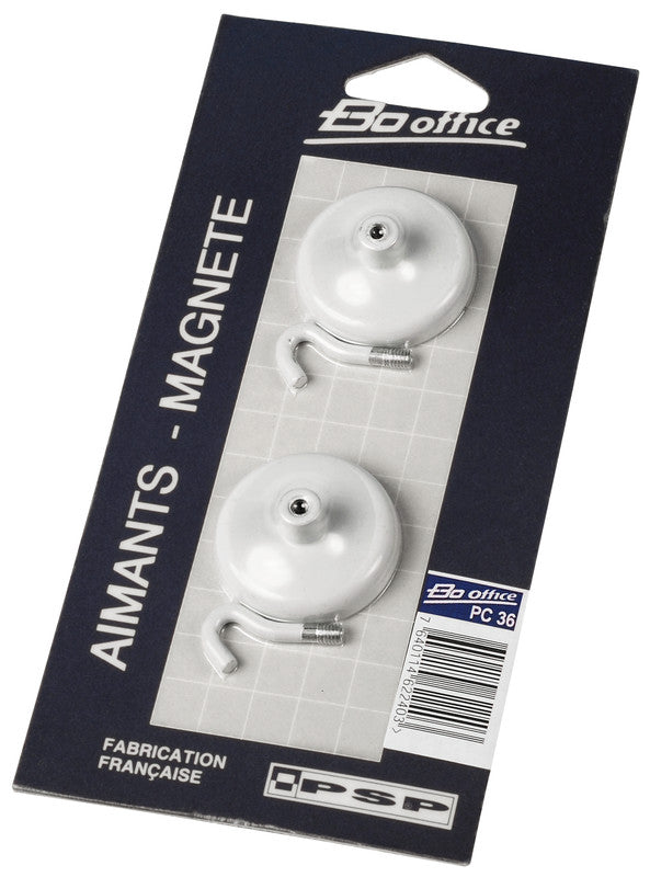 Booffice Starter-Kit – inkl. Hakenmagnete (Ø 36 mm), 2-teilig – für Whiteboards
