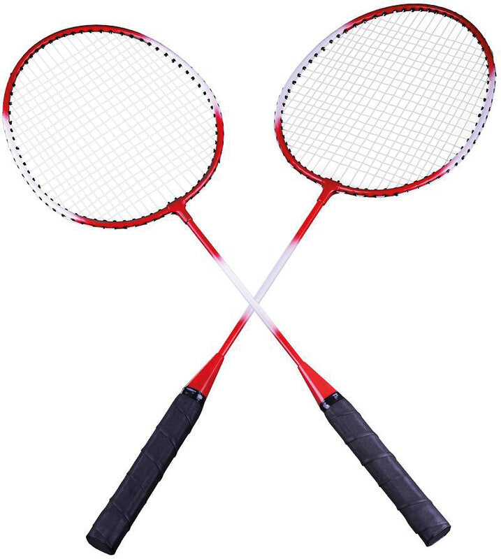 Champ Badminton-Set – für 4 Spieler, inkl. 4 Schläger, 3 Nylon-Federbälle, Netz – 20,5 × 66 cm